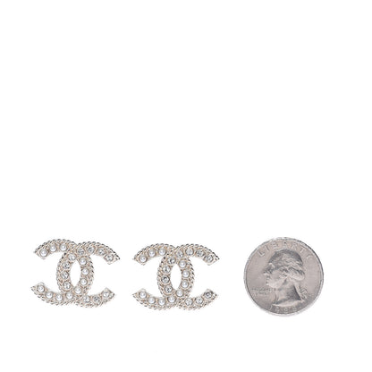 Chanel Pearl Crystal April In Paris CC Earrings Light Gold 2 of 5