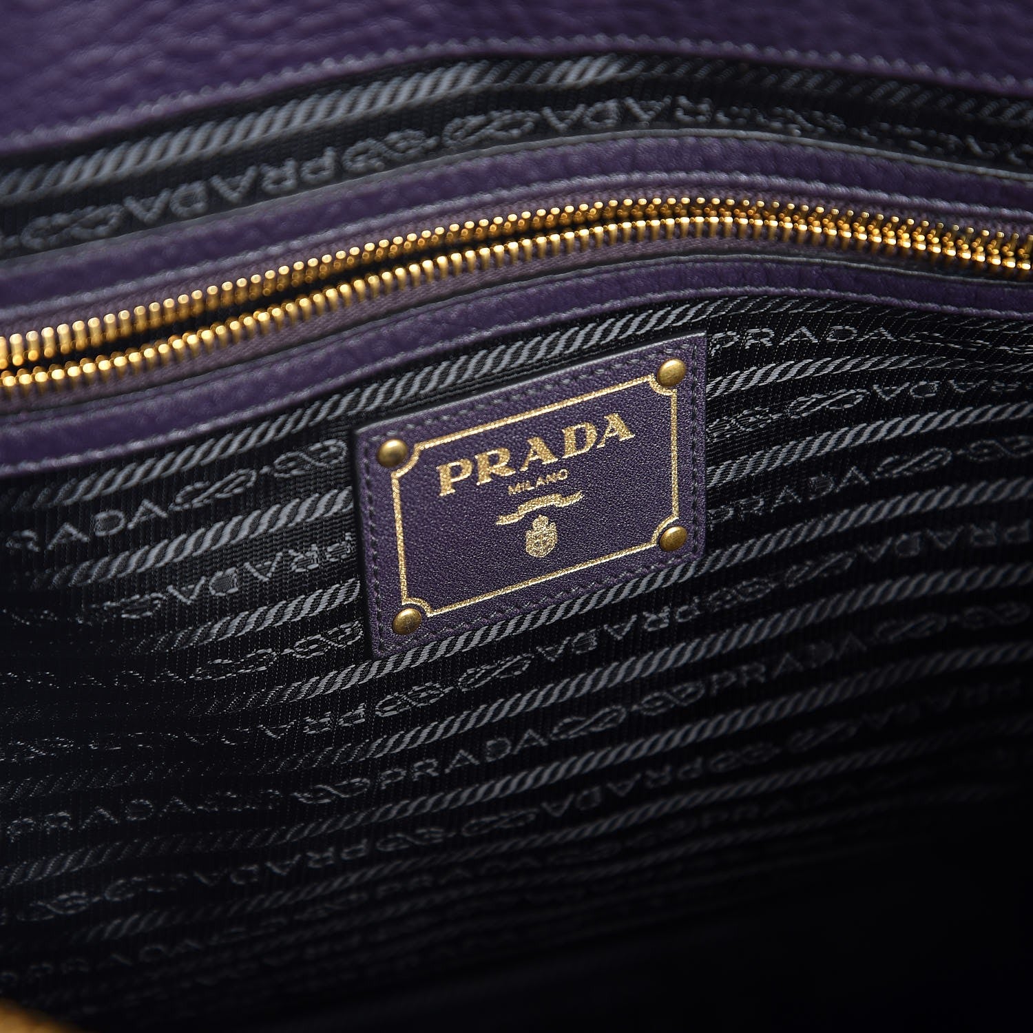 Prada Vitello Daino Tote Melanzana 7 of 8