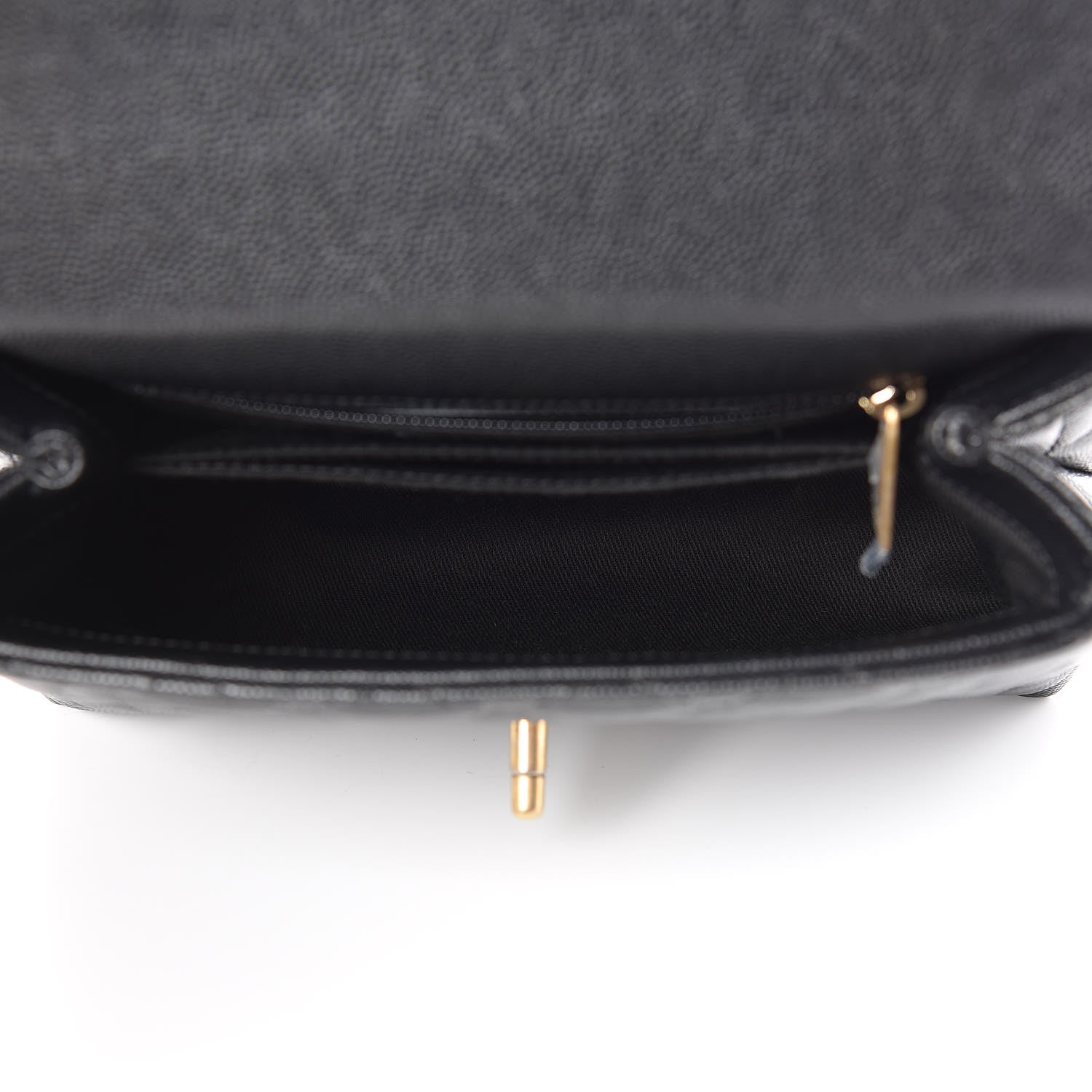 Chanel Caviar Lizard Embossed Quilted Mini Coco Handle Flap Black 7 of 10