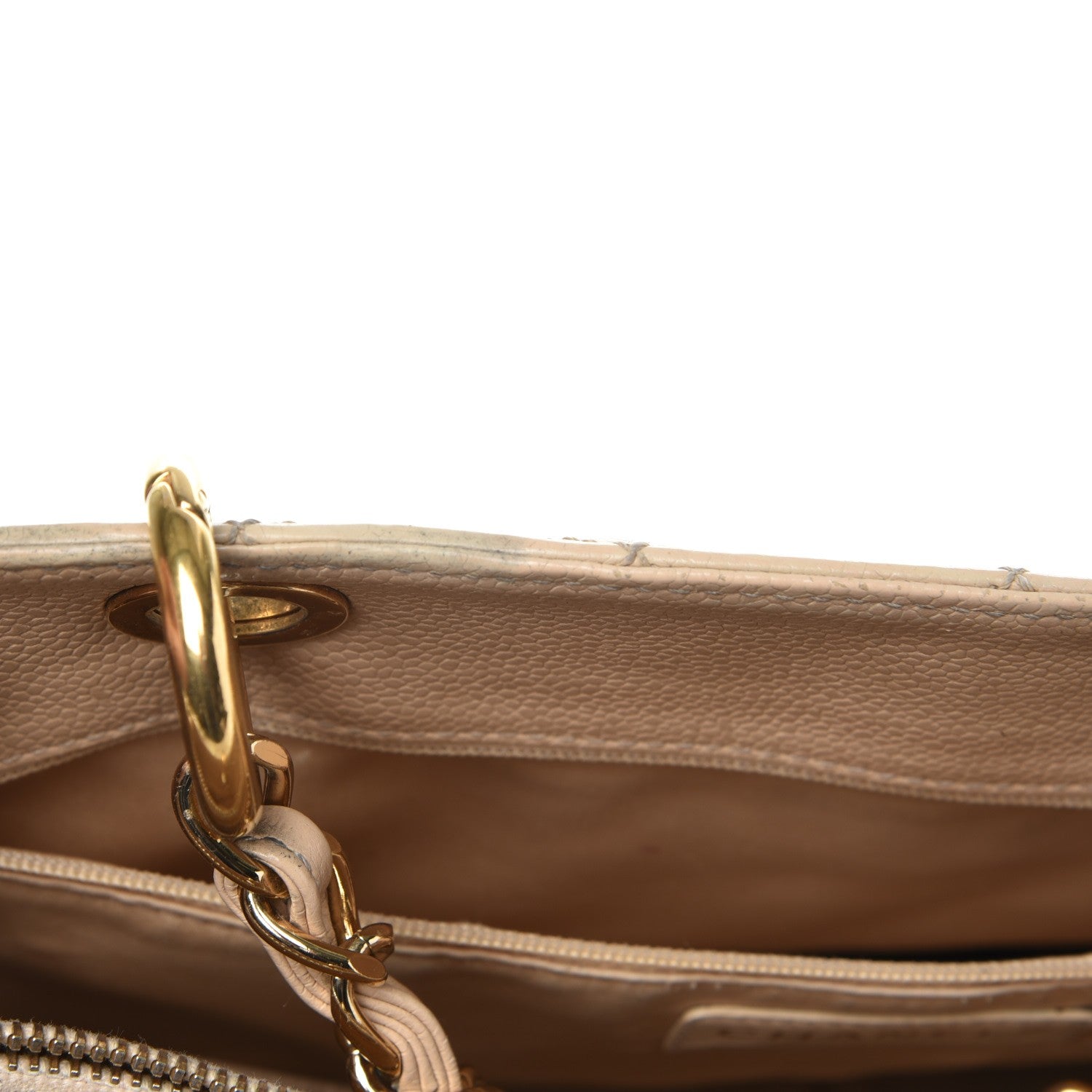 Chanel Caviar Quilted Grand Shopping Tote GST Beige 10 of 19