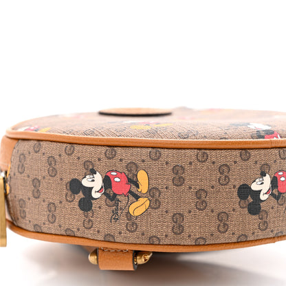 Gucci X DISNEY Mini Vintage GG Supreme Monogram Mickey Mouse Round Backpack Beige Vintage Sun Oil 9 of 11