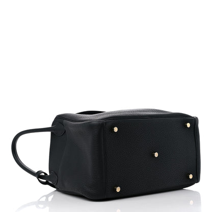 Hermes Taurillon Clemence Lindy 30 Black 4 of 9