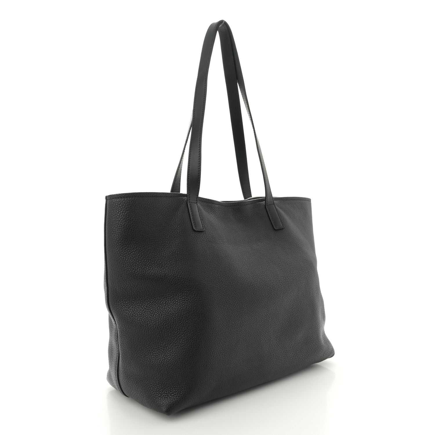 Prada Vitello Daino Pocket Shopping Tote Black 3 of 12