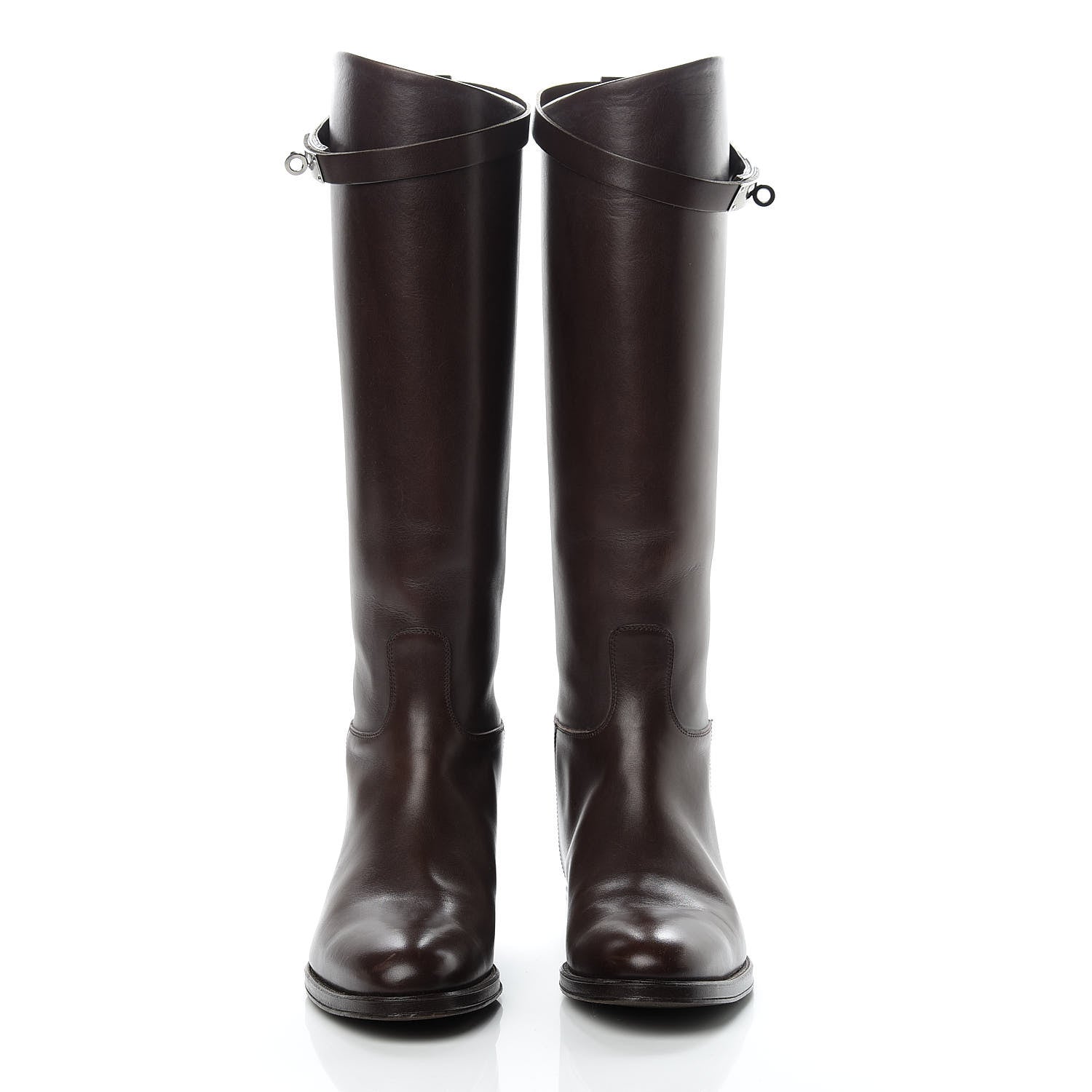 Hermes Box Kelly Jumping Boots 39 Chocolate 2 of 17