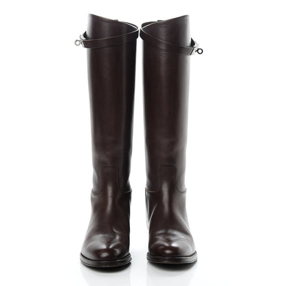 Hermes Box Kelly Jumping Boots 39 Chocolate 2 of 17