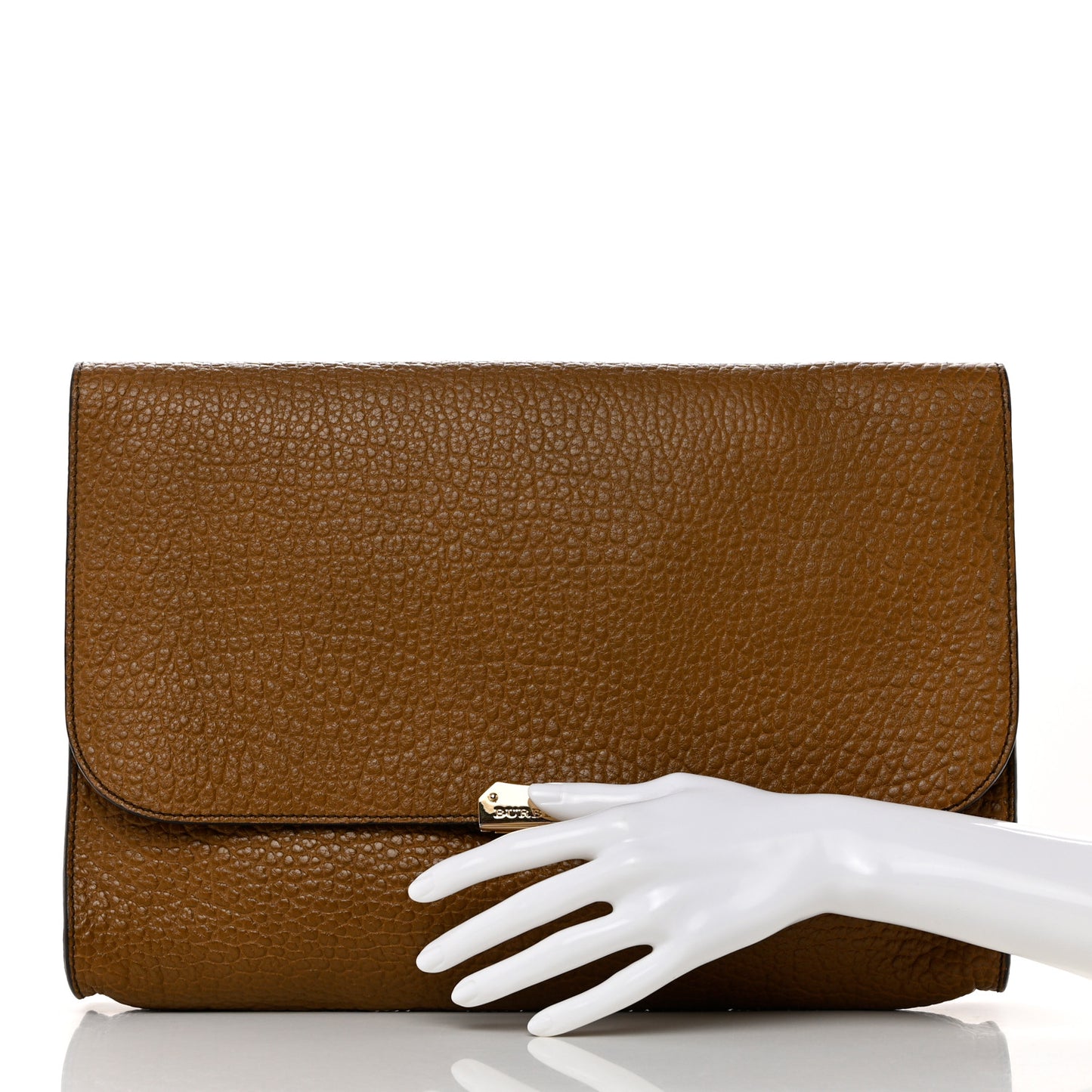 Heritage Grain Sonnet Clutch Brown