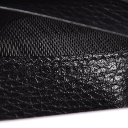 Gucci Pebbled Calfskin GG Marmont Card Case Black 7 of 8
