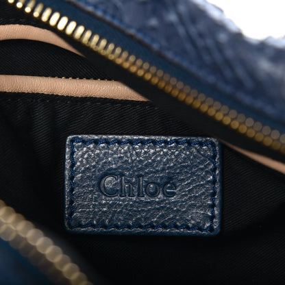 Chloe Python Calfskin Medium Paraty Blue Nuit 7 of 16