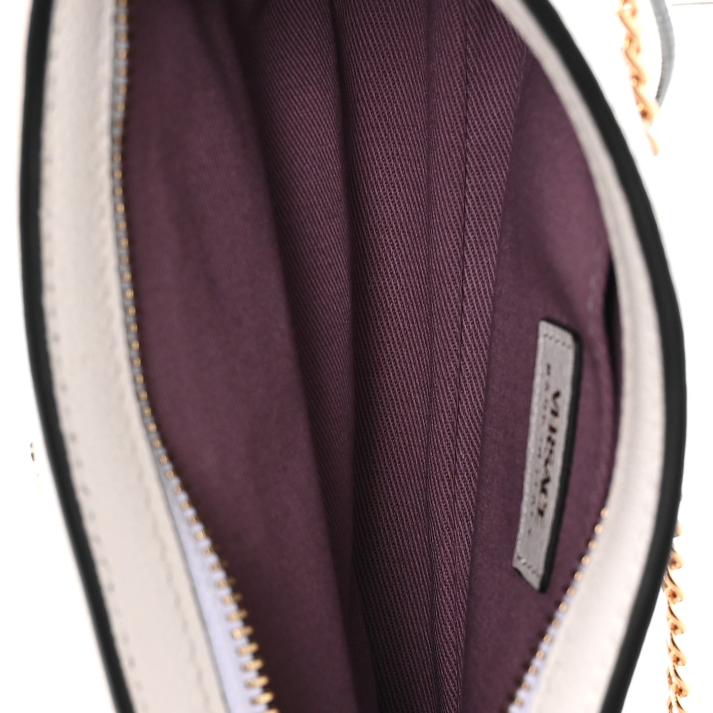 Grained Calfskin La Medusa Mini Crossbody Bag White