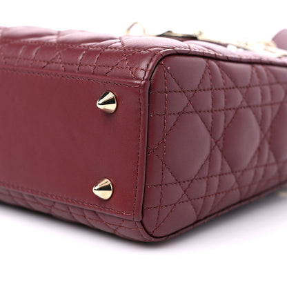 Christian Dior Lambskin Cannage Small My ABCDior Lady Dior Plum 9 of 13
