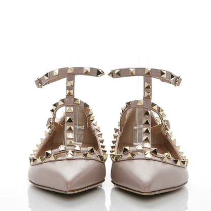 Valentino Garavani Nappa Rockstud Cage Ballerina Flats 40 Poudre 2 of 7