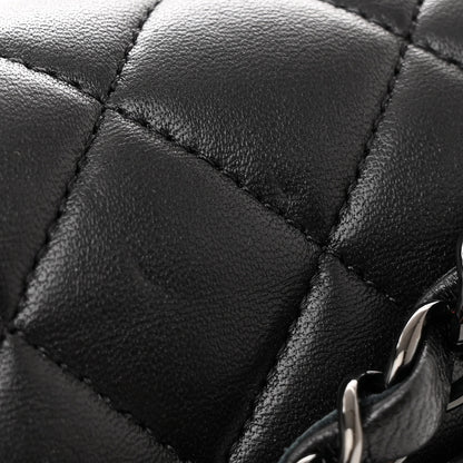 Chanel Lambskin Quilted Medium Double Flap So Black 11 of 13