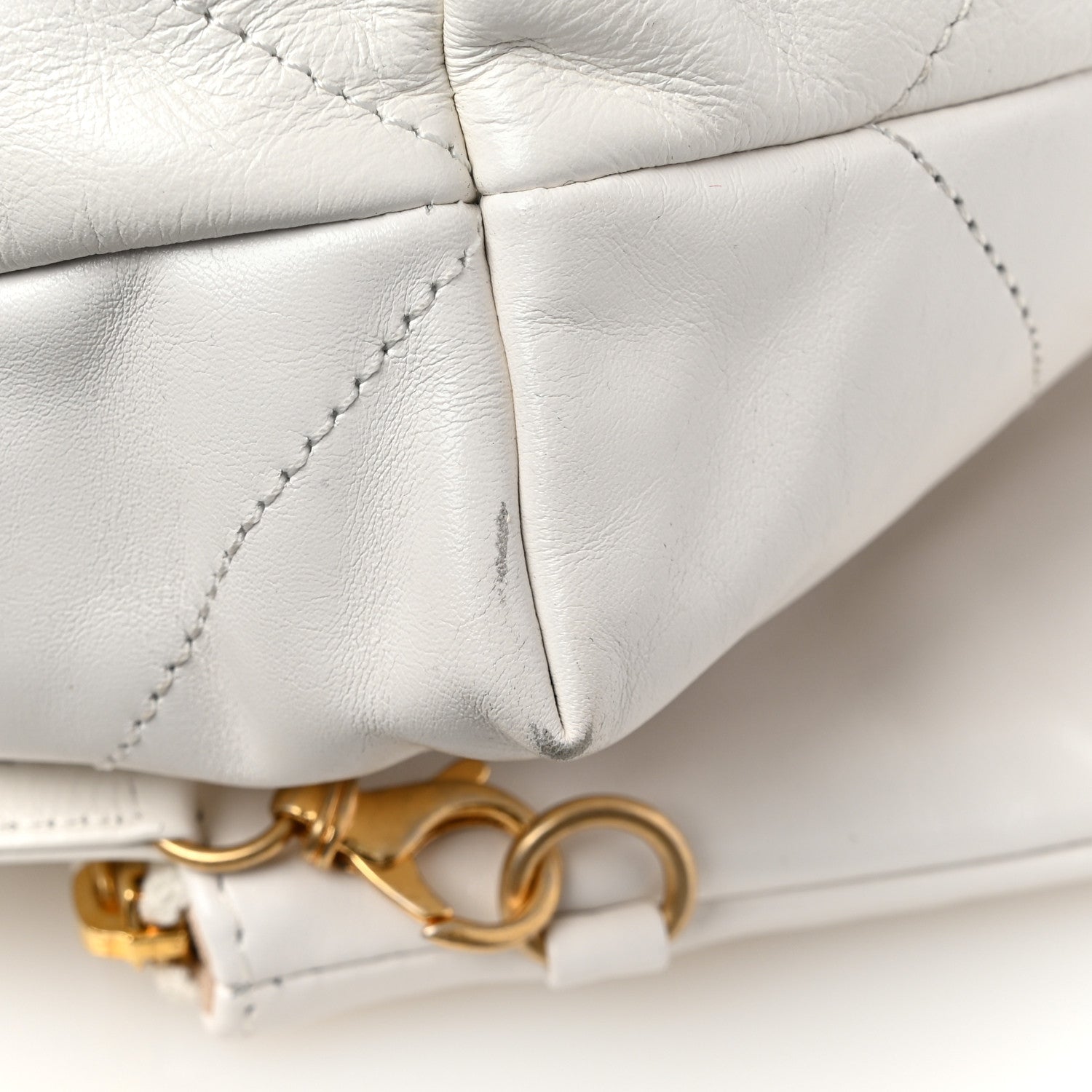 Chanel Shiny Calfskin Quilted Chanel 22 White 12 of 12