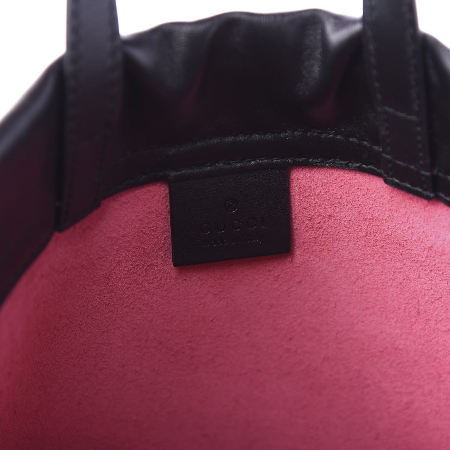 Grained Calfskin Logo Drawstring Backpack Box Pink Green Black