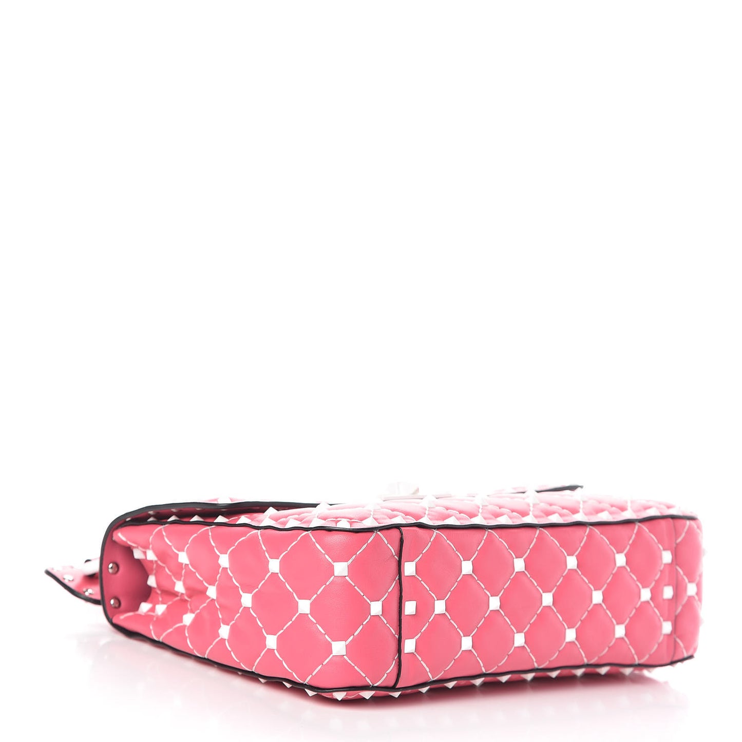 Lambskin Medium Free Rockstud Spike Shoulder Bag Shadow Pink
