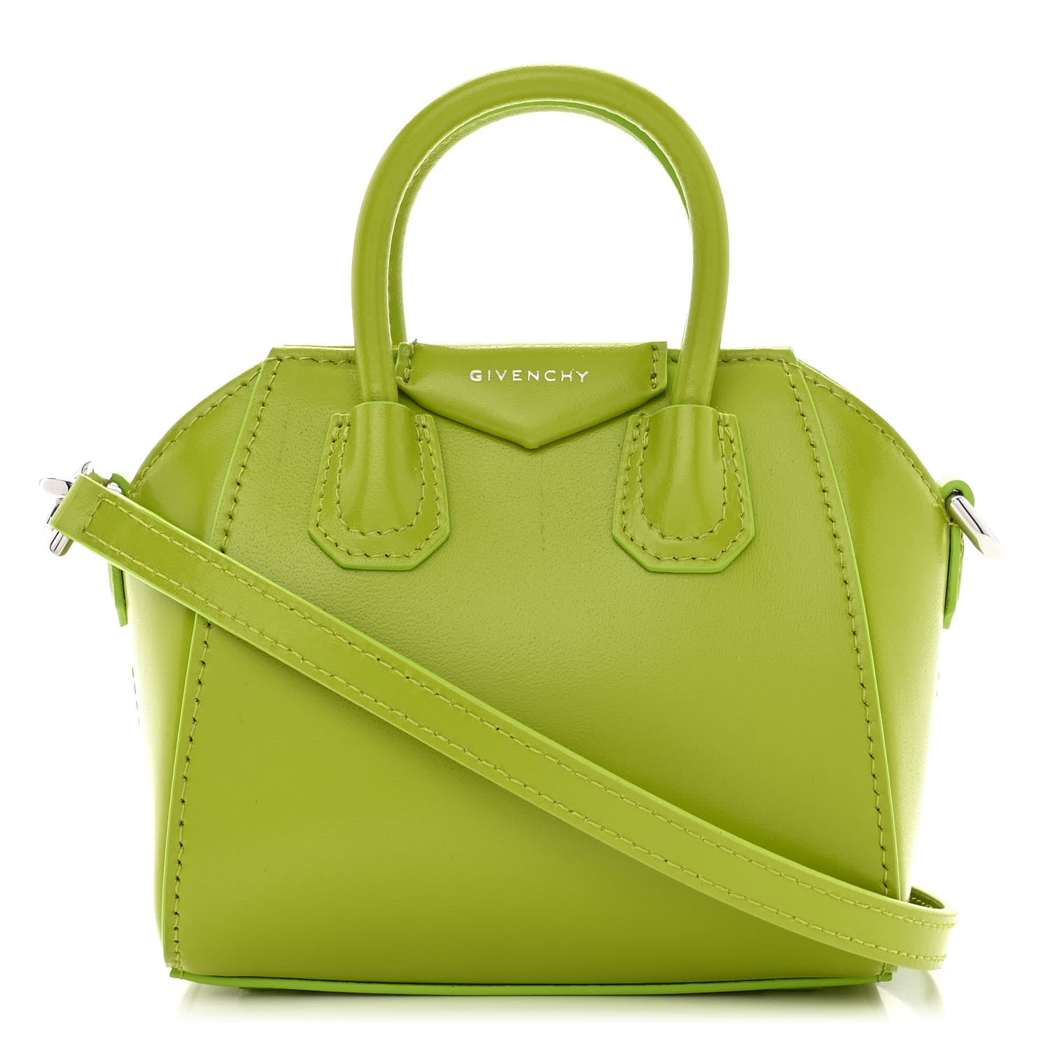 Givenchy Shiny Lord Calfskin Micro Antigona Citrus Green 1 of 11
