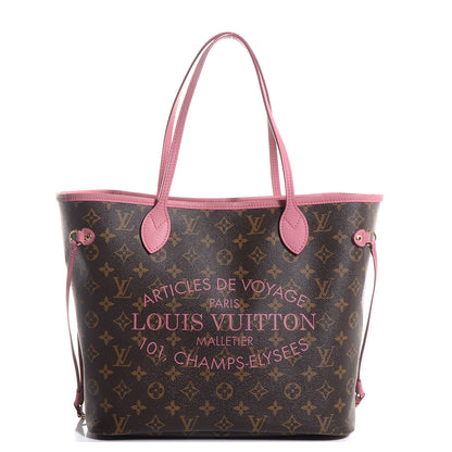 Louis Vuitton Monogram Articles de Voyage Ikat Neverfull MM Rose Velours 1 of 7