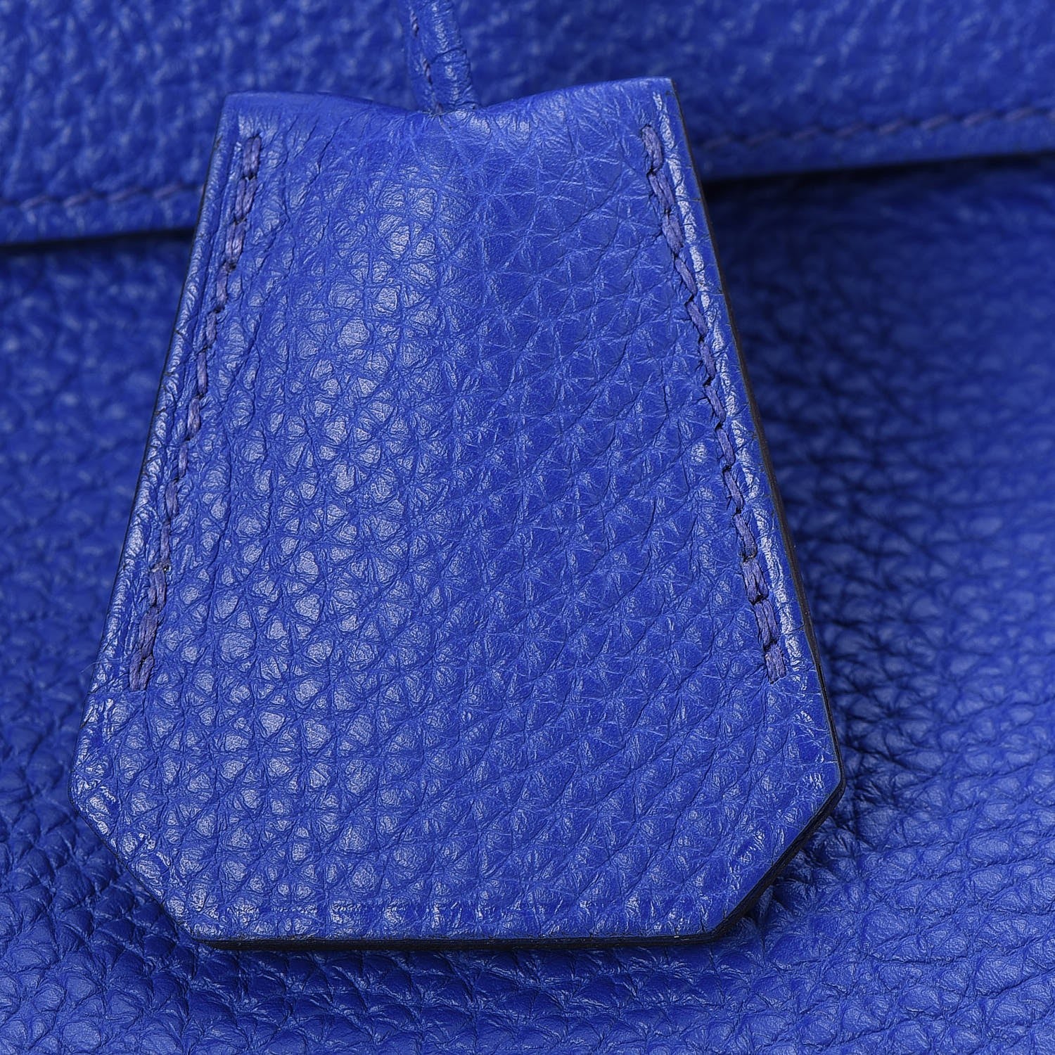 Hermes Taurillon Clemence Shoulder Kelly 40 Bleu Electrique 13 of 32