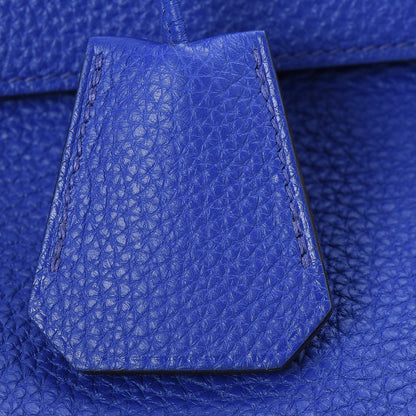 Hermes Taurillon Clemence Shoulder Kelly 40 Bleu Electrique 13 of 32