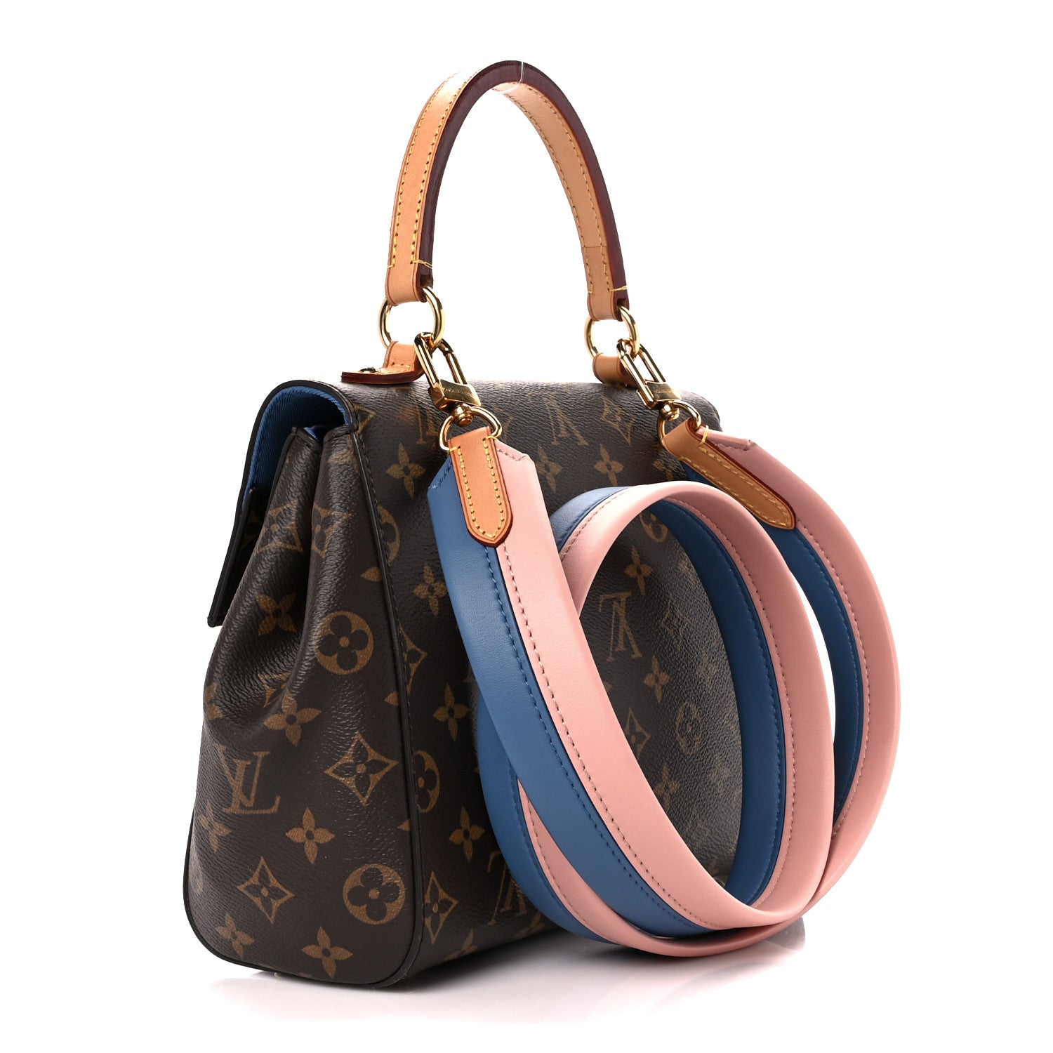 Louis Vuitton Monogram Cluny BB Blue Jean Pink 3 of 12