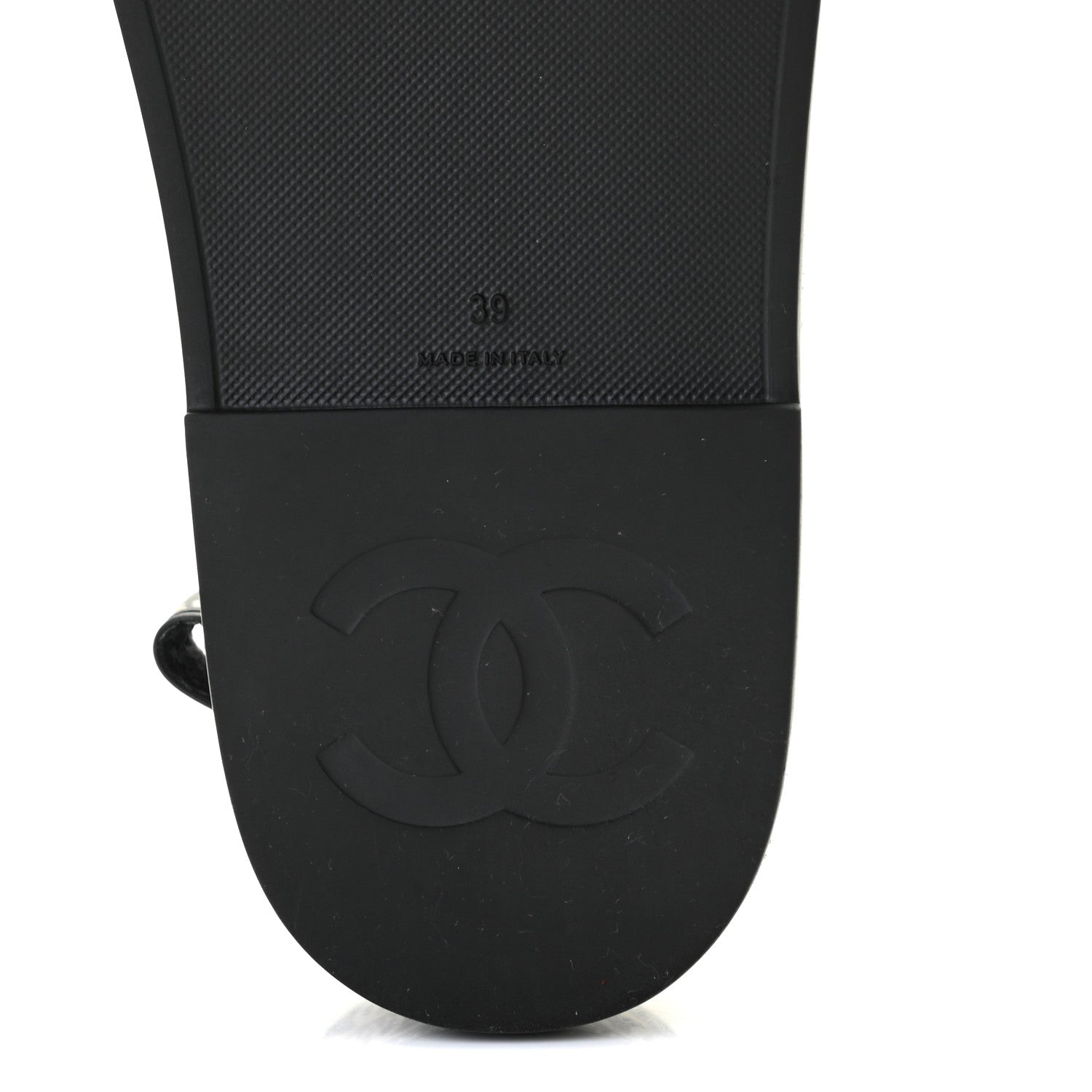Chanel Rubber CC Dad Sandals 39 Black 9 of 12
