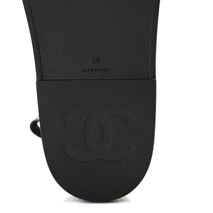 Chanel Rubber CC Dad Sandals 39 Black 9 of 12