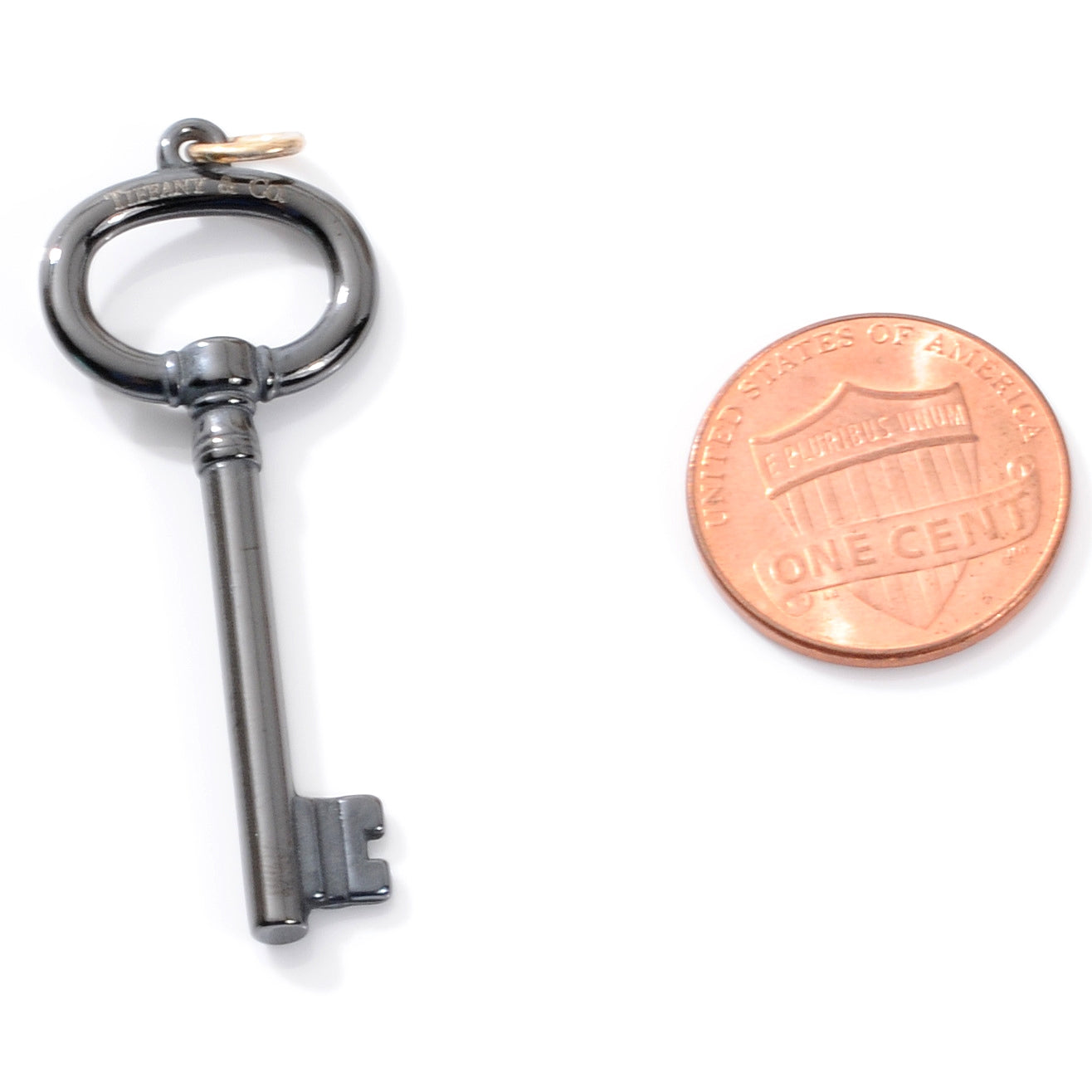 Tiffany Black Titanium Oval Key Pendant 2 of 5