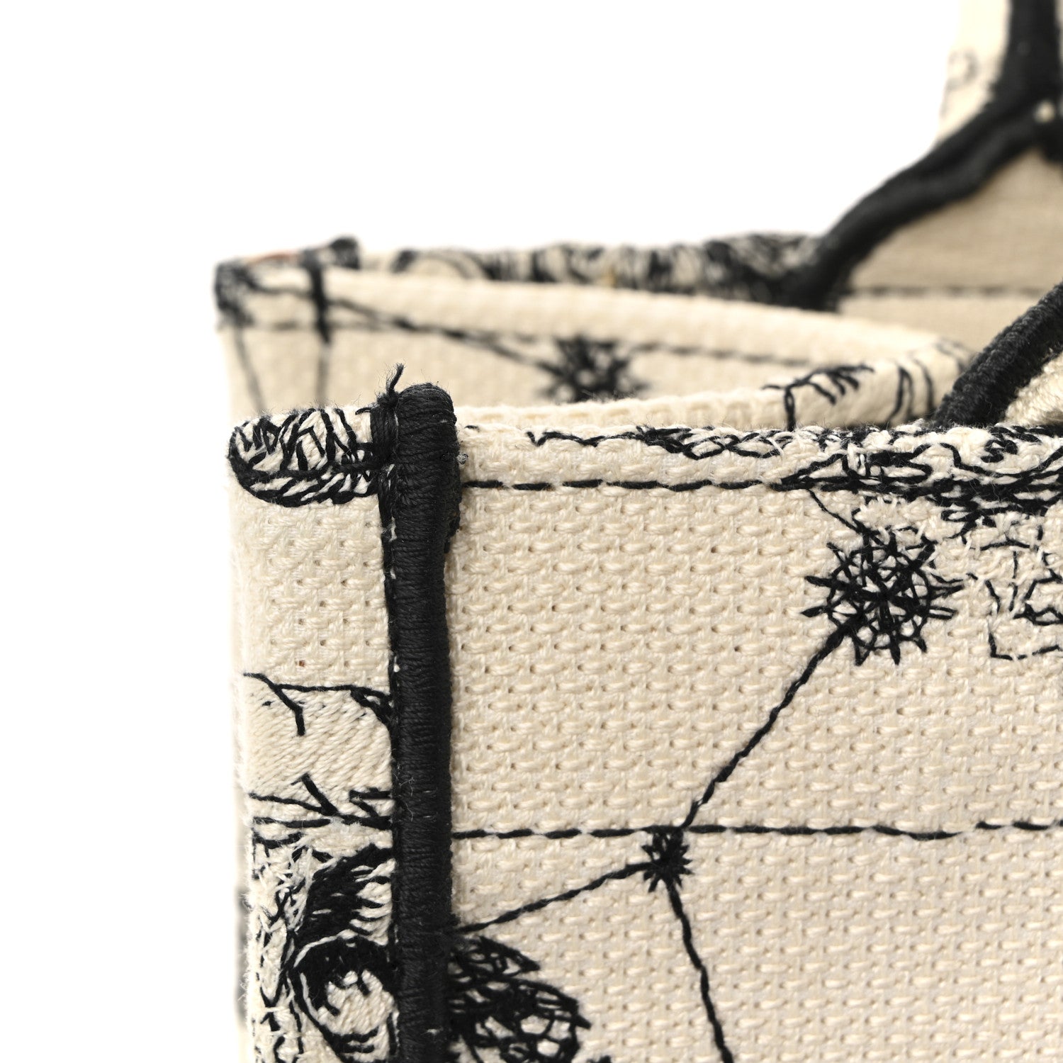 Christian Dior Canvas Embroidered Small Zodiac Toile De Jouy Book Tote Latte 14 of 15