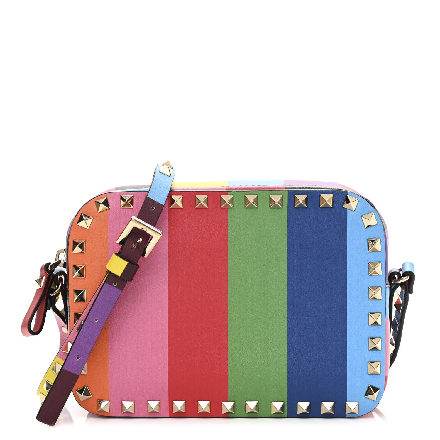 Valentino Garavani Vitello 1973 Rockstud Camera Crossbody Bag Multicolor 1 of 11