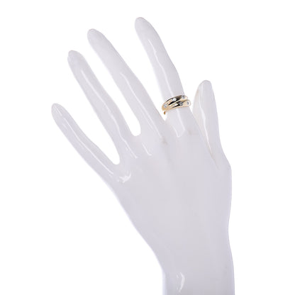Tiffany 18K Yellow Gold Platinum Diamond Etoile Twist Band Ring 50 5.25 2 of 5