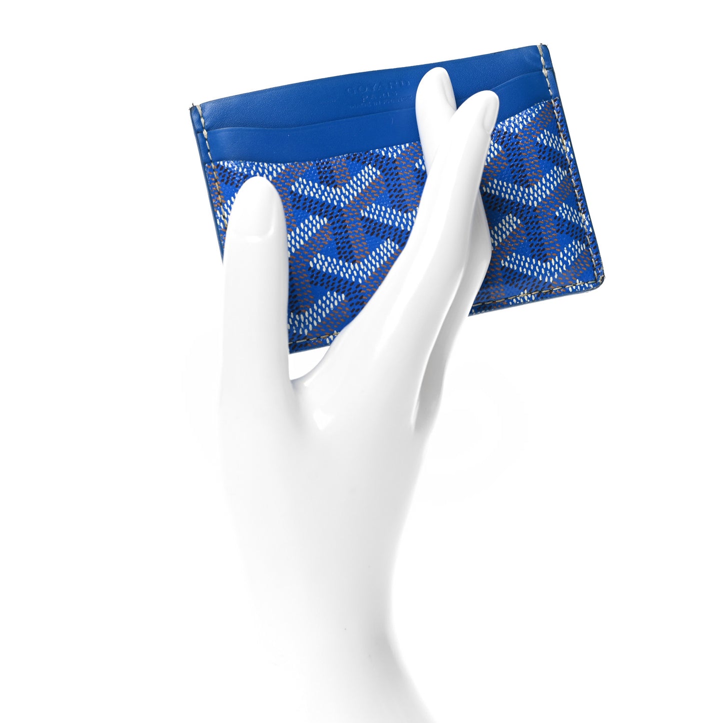 Goyardine Saint Sulpice Card Holder Sky Blue