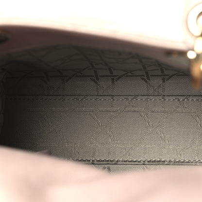 Christian Dior Metallic Lambskin Cannage Mini Lady Dior Lotus 5 of 12