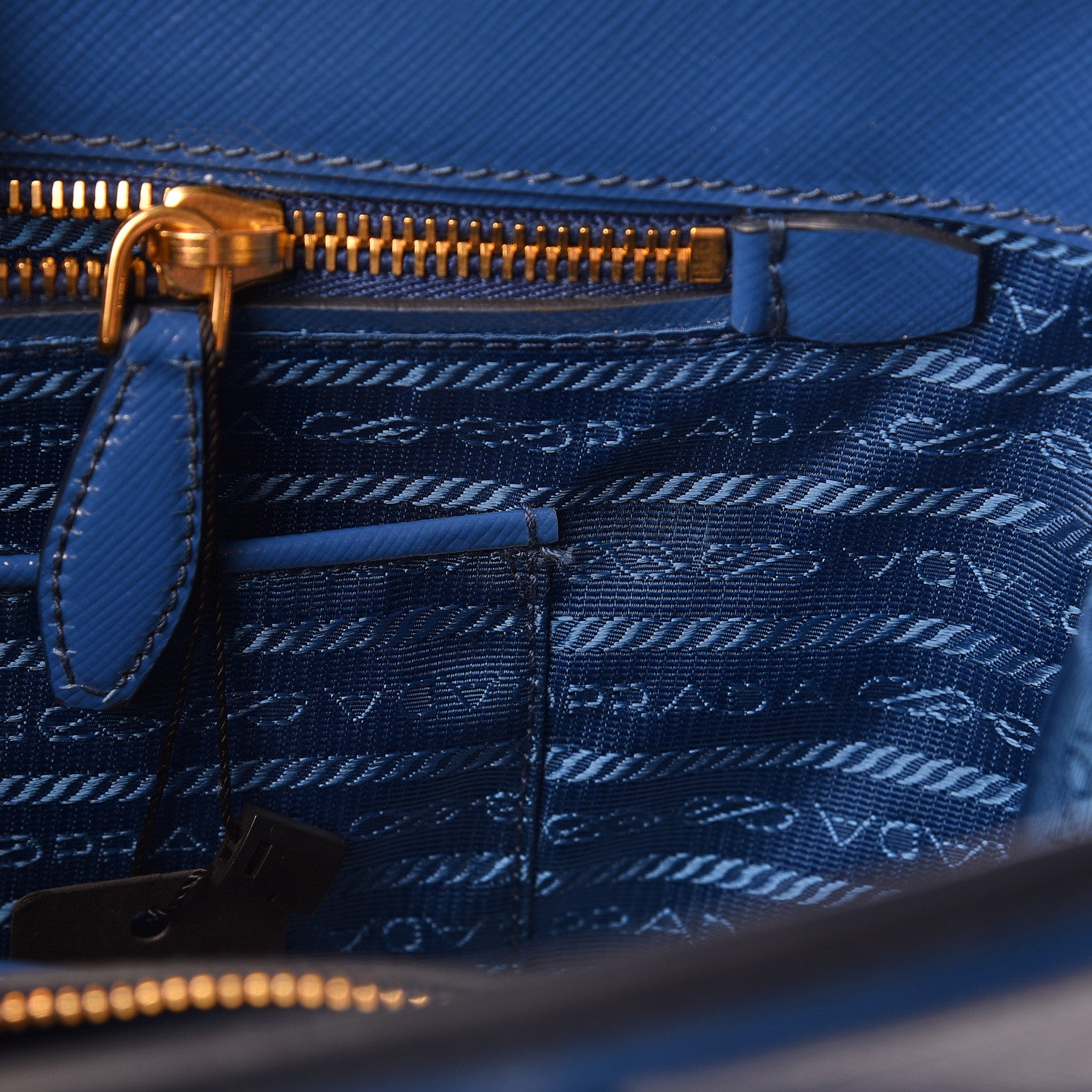 Prada Saffiano Vernice Parabole Tote Azzurro 14 of 14