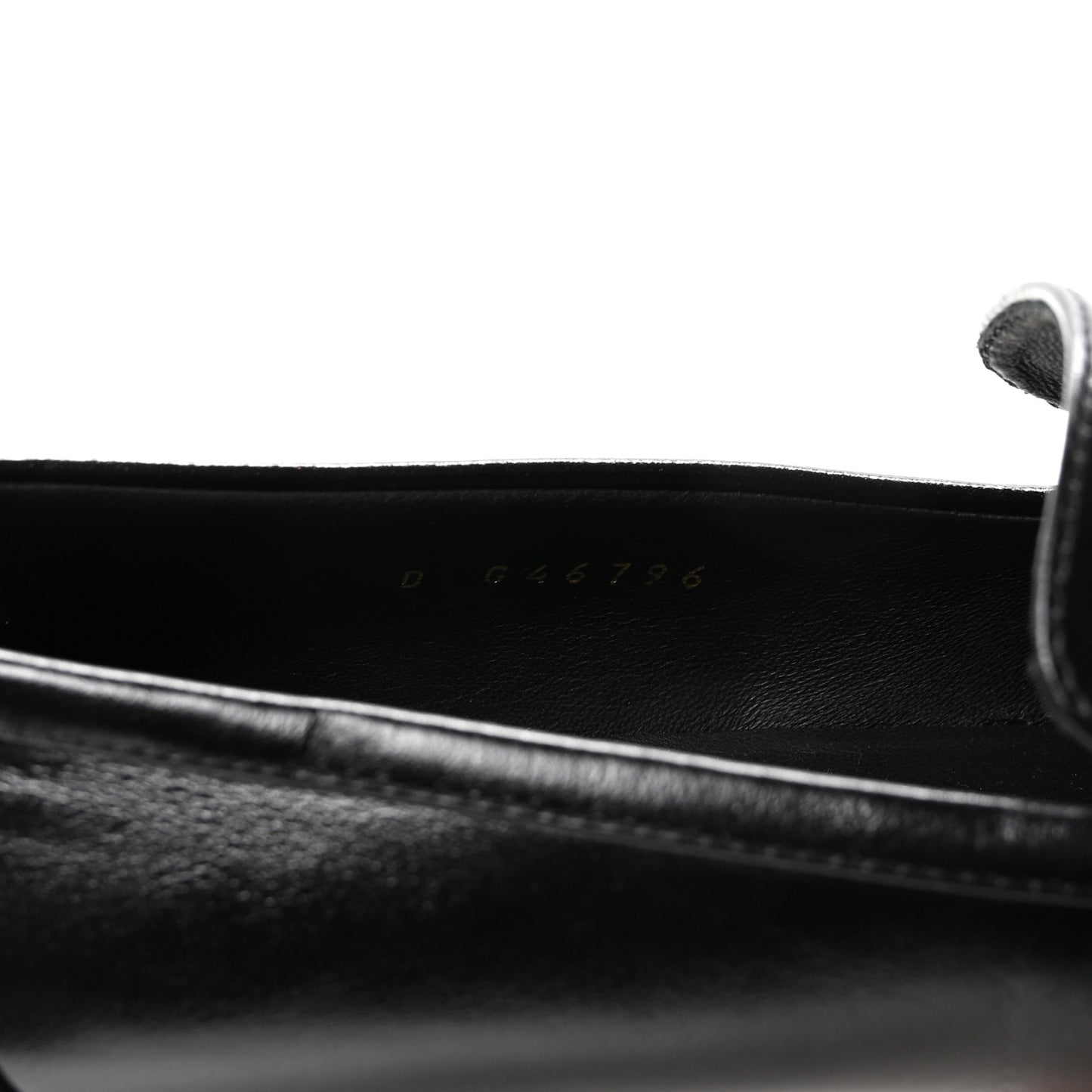 Shiny Calfskin CC Mocassin Loafers 38.5 Black