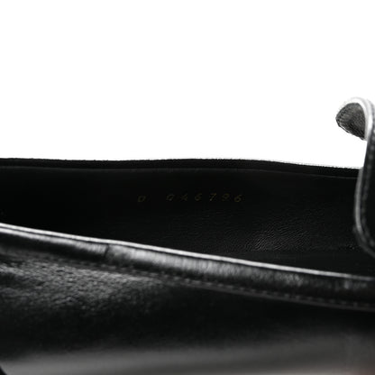 Chanel Shiny Calfskin CC Mocassin Loafers 38.5 Black 9 of 9