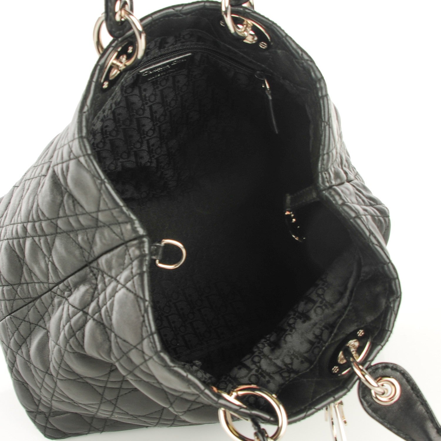 Christian Dior Lambskin Cannage Large Soft Lady Dior Tote Black 5 of 7