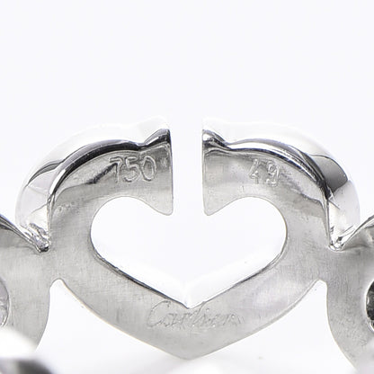 Cartier 18K White Gold Diamond Hearts and Symbols Ring 49 4.75 5 of 7