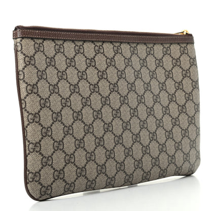 Gucci GG Supreme Monogram Large Ophidia Pouch Clutch Brown 3 of 8