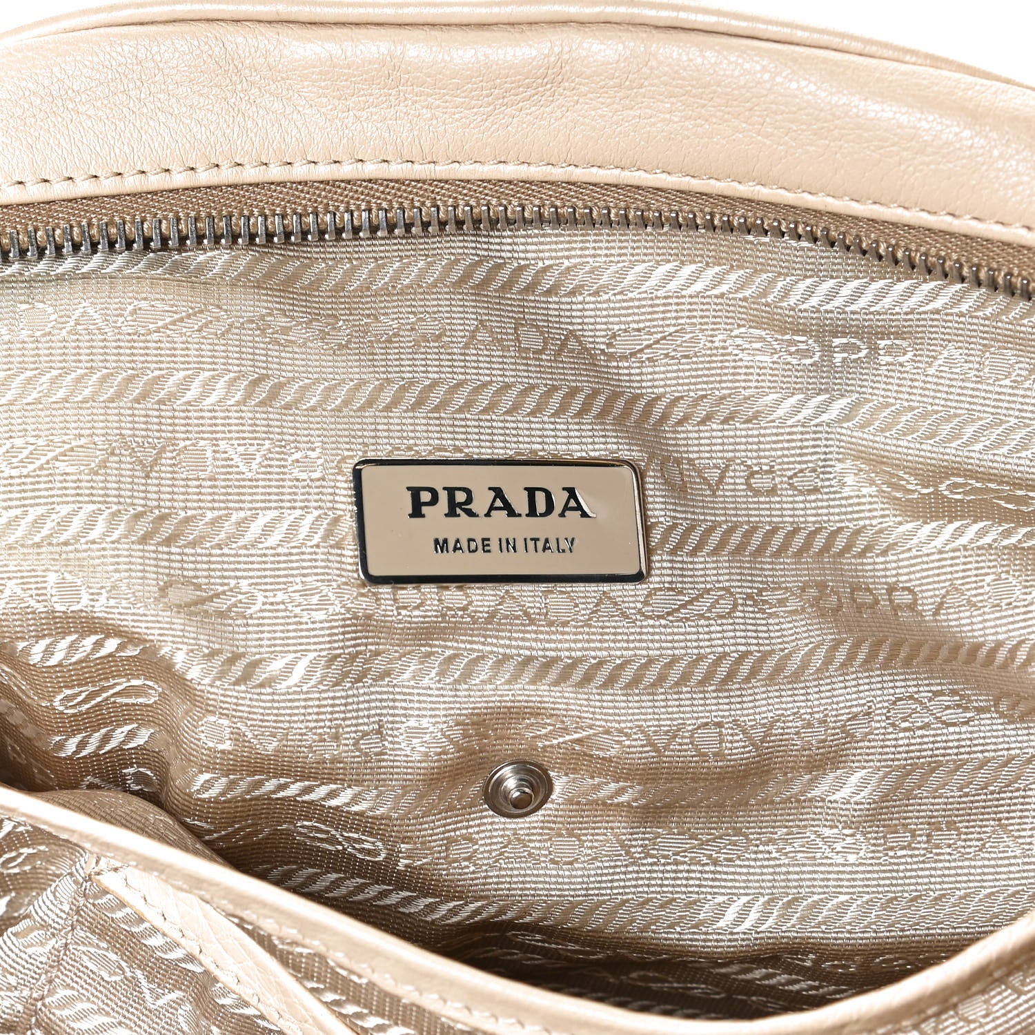 Prada Vitello Daino Bowler Bag Quarzo 7 of 12