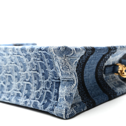 Christian Dior Denim Oblique Mini Book Tote With Strap Blue 10 of 10