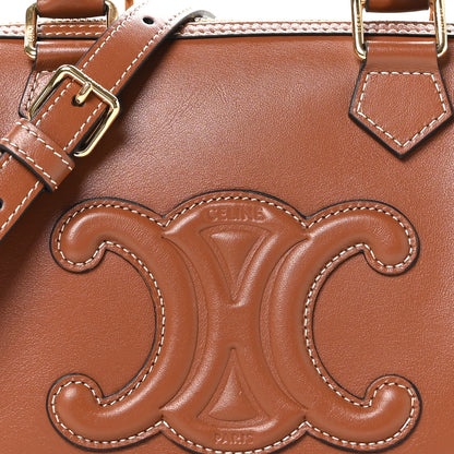 Celine Smooth Calfskin Triomphe Small Boston Bag Tan 8 of 10
