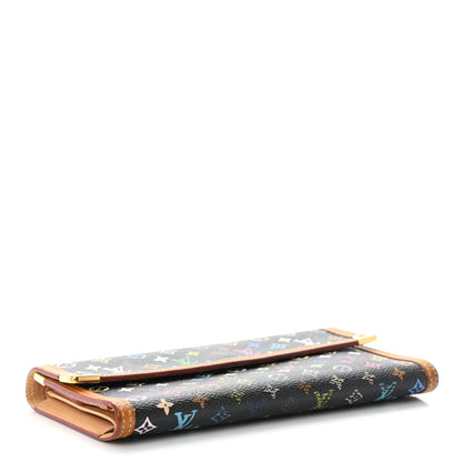 Louis Vuitton Monogram Multicolor Porte Tresor International Wallet Black 4 of 11