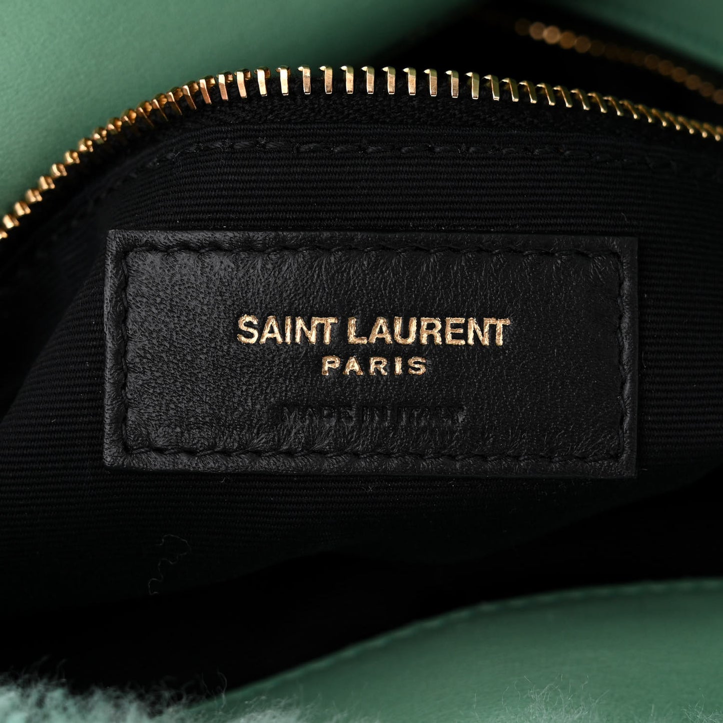 Merino Shearling Lambskin Quilted Small Loulou Puffer Monogram Chain Satchel Iced Mint