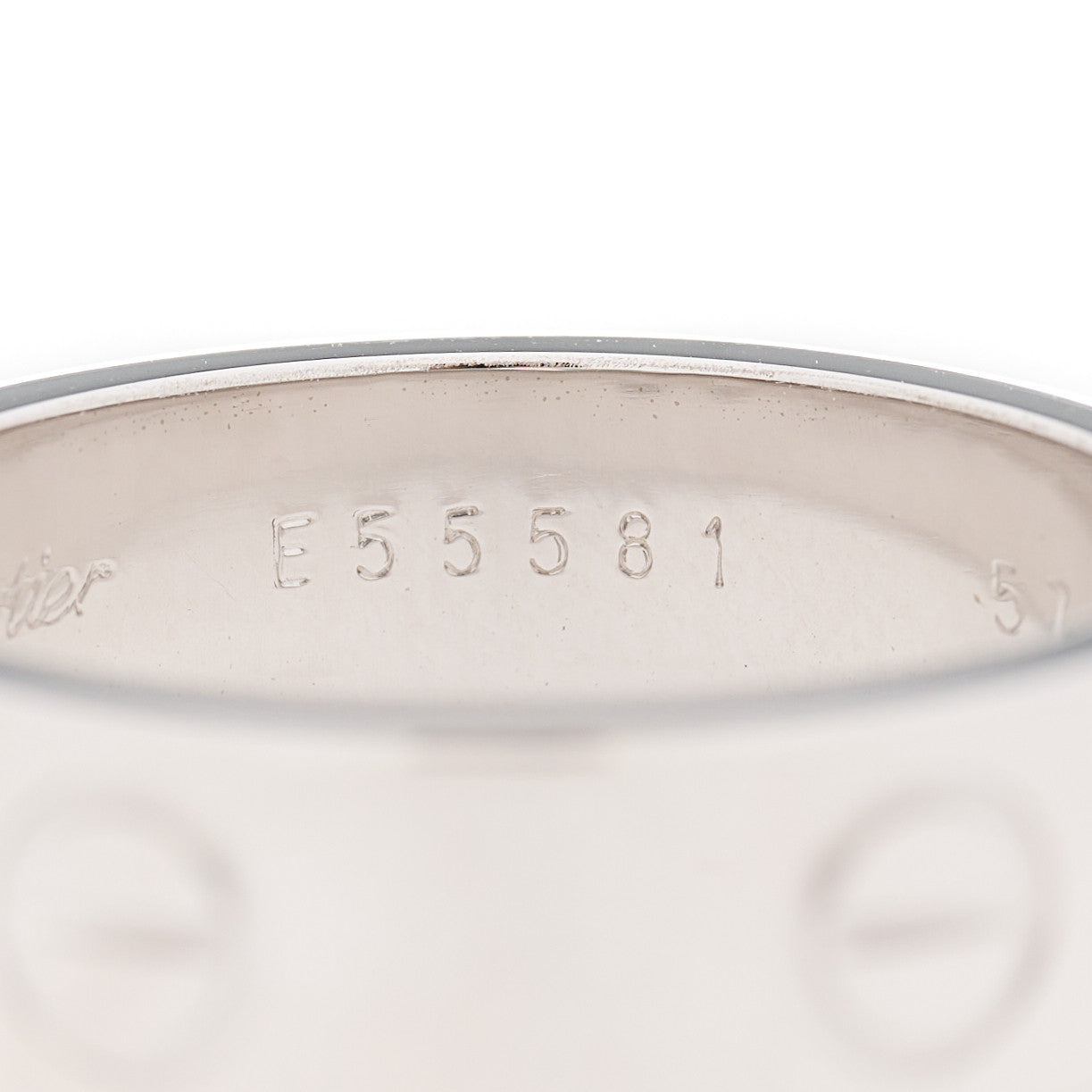 Cartier 18K White Gold 5.5mm LOVE Ring 57 8 2 of 5