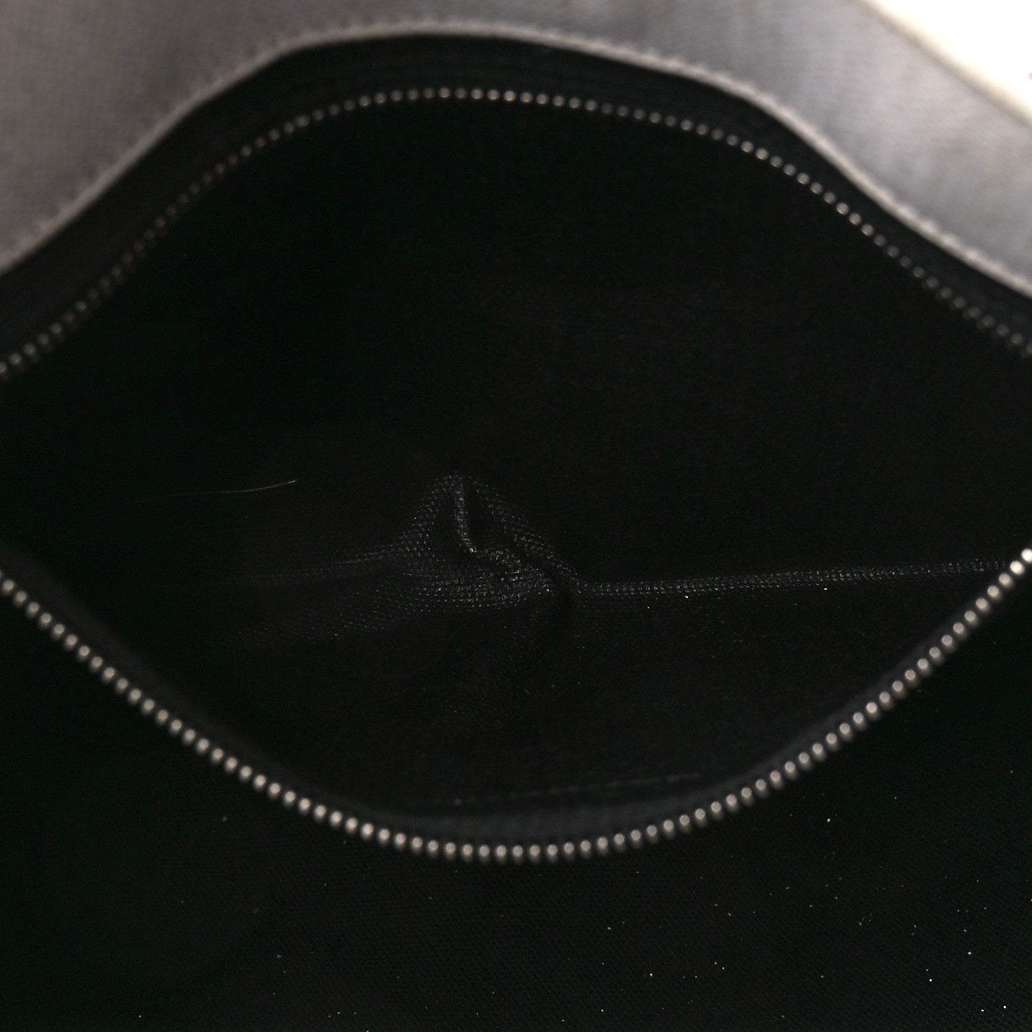 Saint Laurent Linen Calfskin Rive Gauche North South Tote White Black 5 of 10