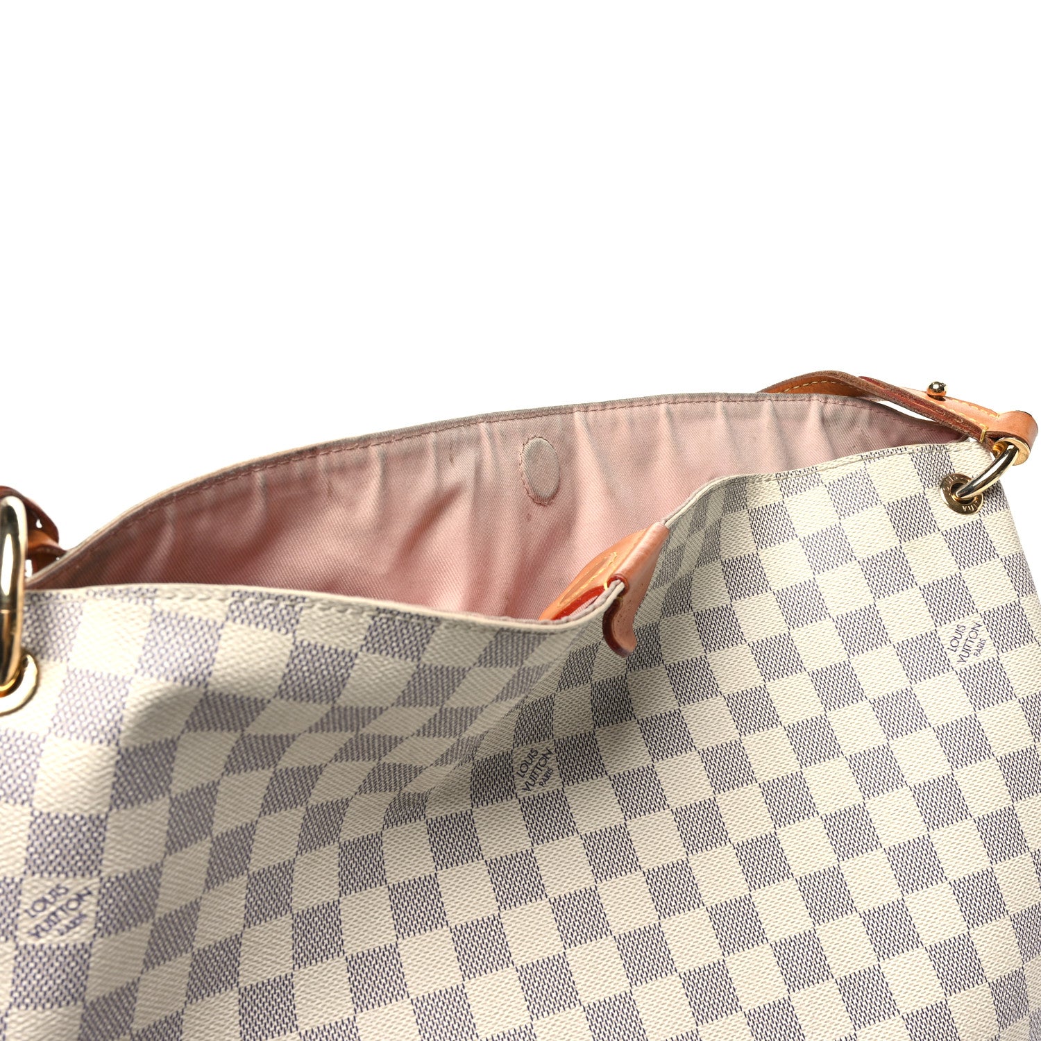 Louis Vuitton Damier Azur Graceful MM Rose Ballerine 13 of 13
