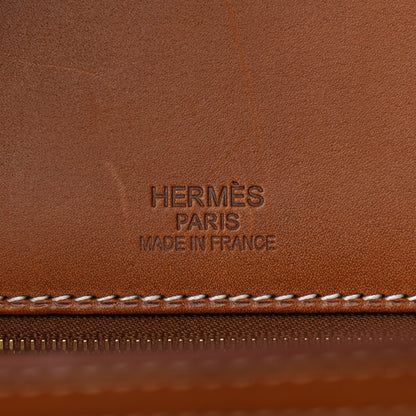 Hermes Toile Natural Barenia Flag Birkin 35 Fauve 6 of 26