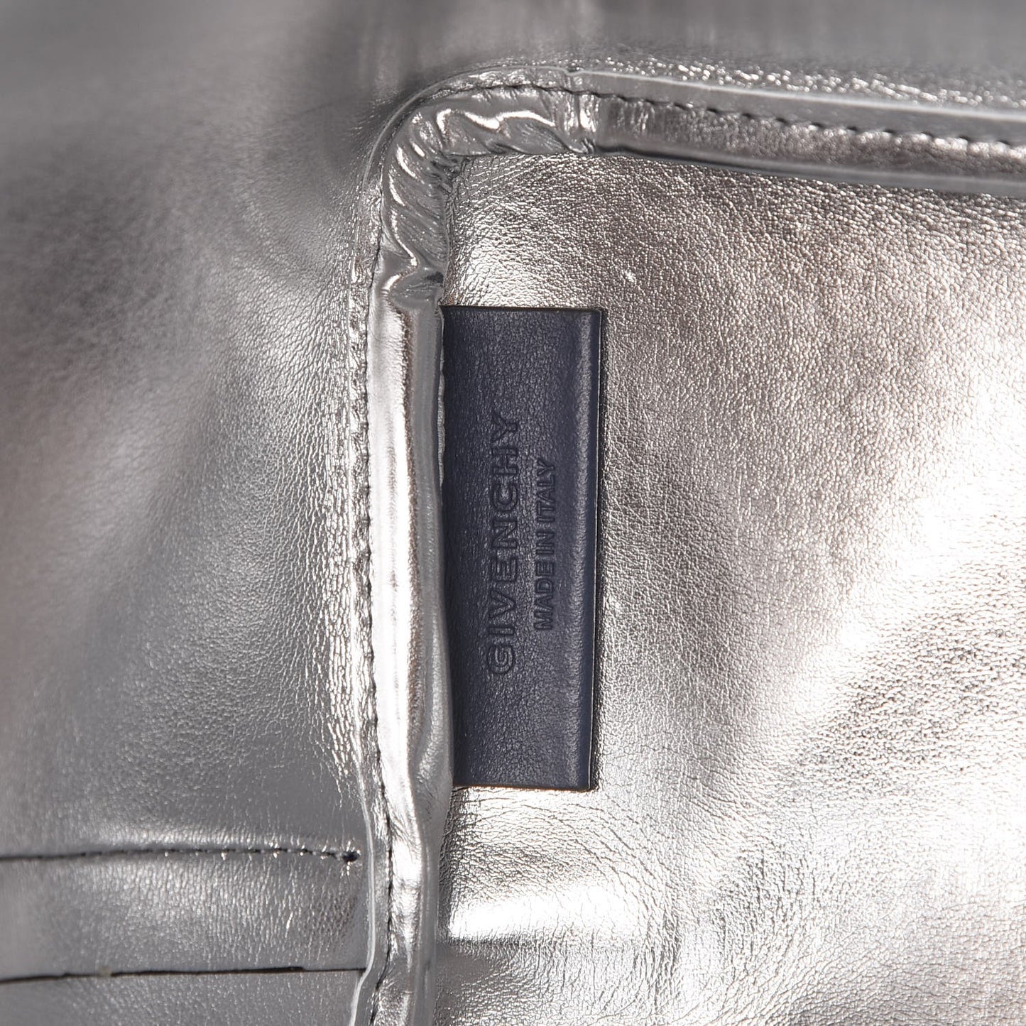 Calfskin Large Antigona Tote Night Blue Silver