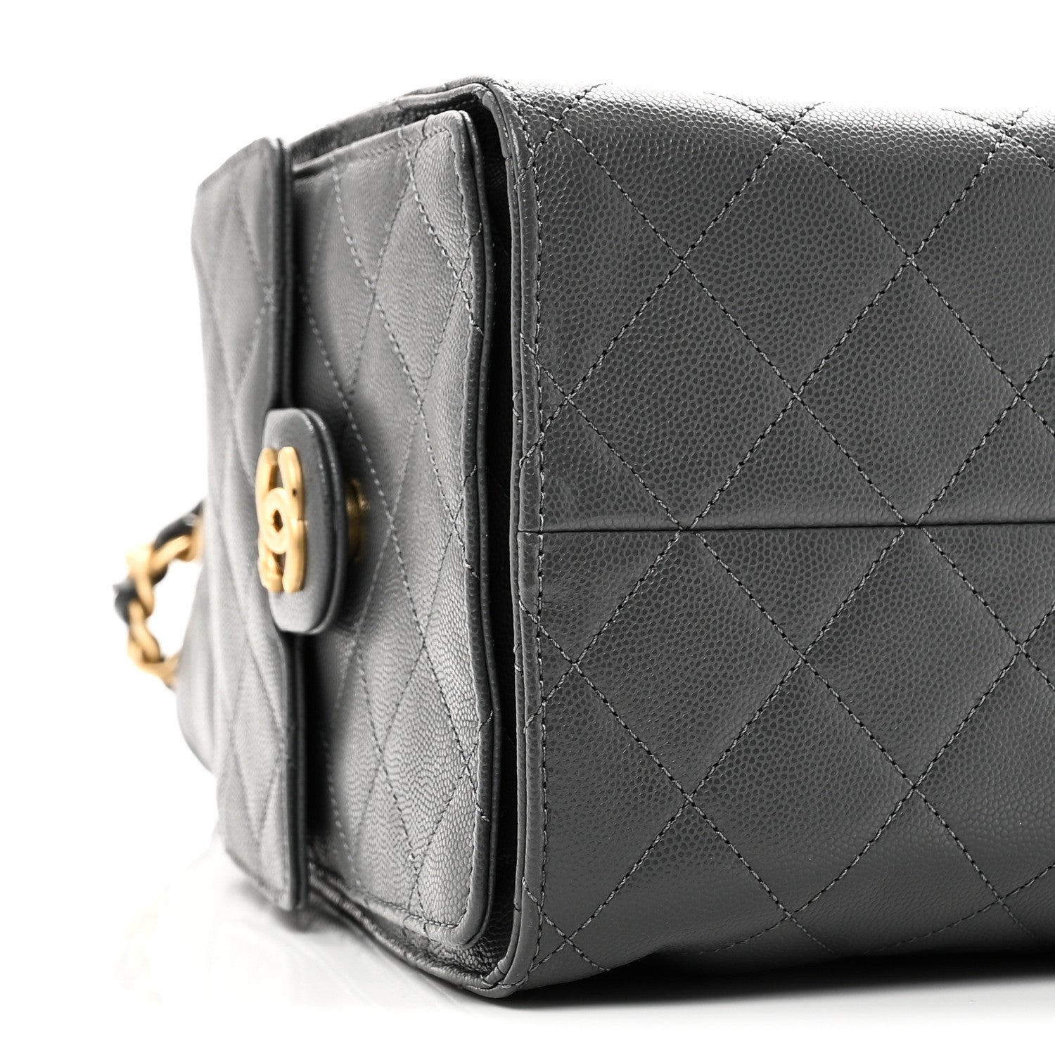 Chanel Caviar Quilted Medium Chanel 25 Handbag Dark Grey 10 of 12