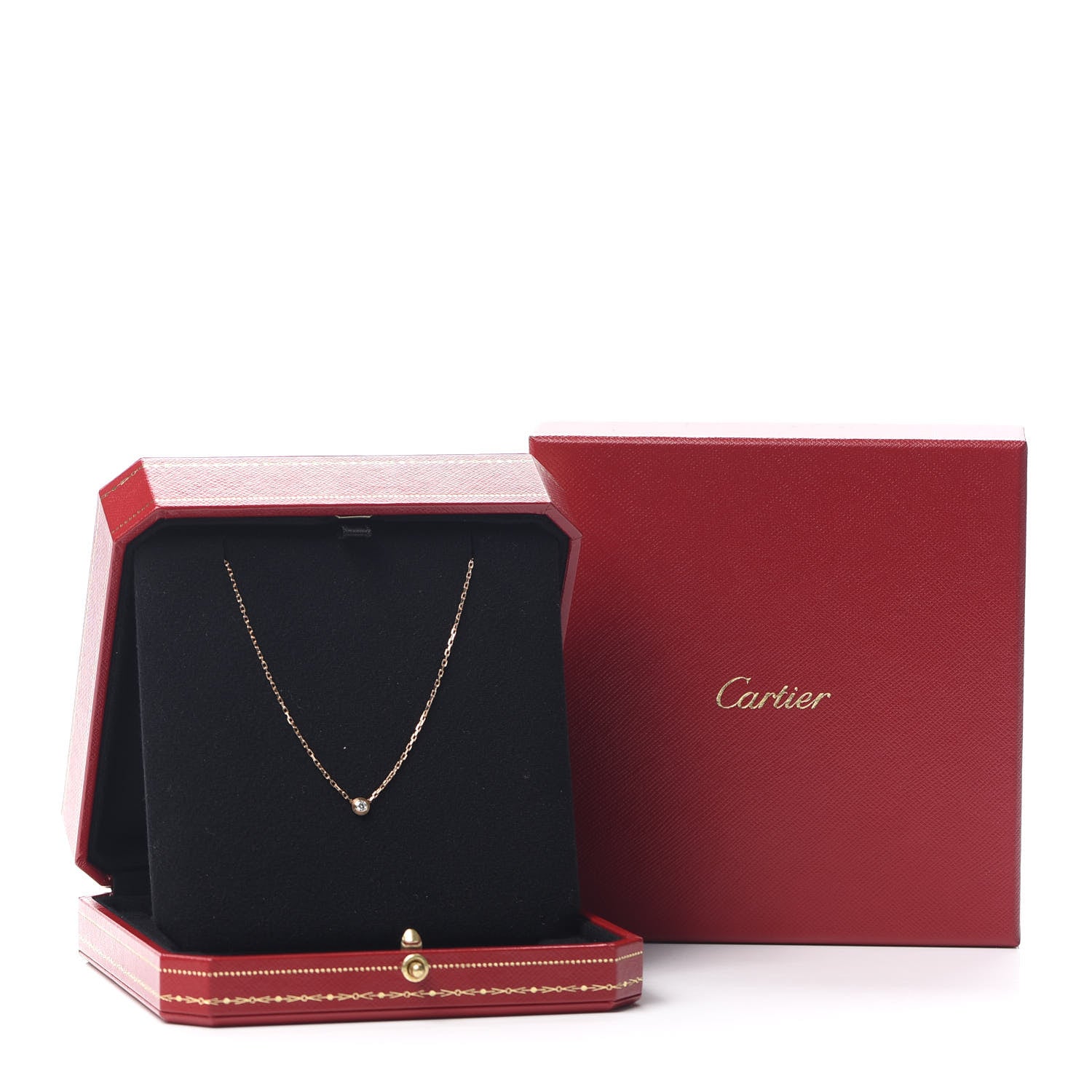 Cartier 18K Pink Gold Diamond SM D'Amour Pendant Necklace 7 of 7